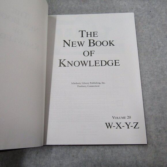 The New Book Of Knowledge 20 WXYZ Scholastic Hardcover 2006 - Picture 2 of 5